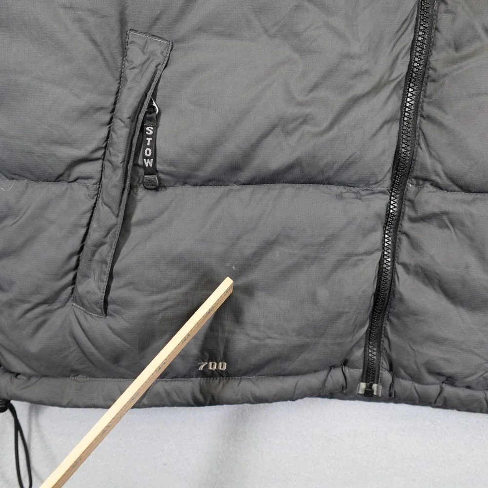 The North Face Puffer Vest Mens XL Gray Nuptse 700 Down Insulated Winter Vest